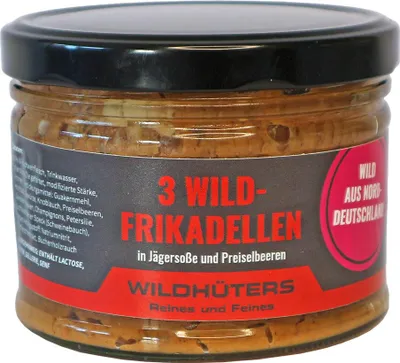 Produktbild von WILDHÜTERS Wildschwein-Frikadellen in Jägersauce, 3 Stück