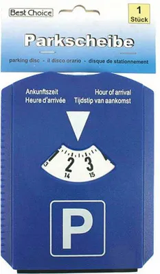 Obrázok produktu pre Parkovací disk 15x12cm, 4 jazyky, 3 hrany