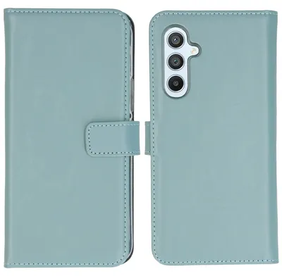 Immagine prodotto di Custodia a libro in vera pelle Selencia per Samsung Galaxy A54 (5G) - Azzurro