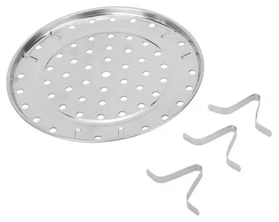 Image de Nettoyeur à la vapeur en acier inoxydable - Panier à vapeur en acier inoxydable - Facile à nettoyer - Casserole de cuisson - Marmite à bouillon - Diamètre de 20 cm