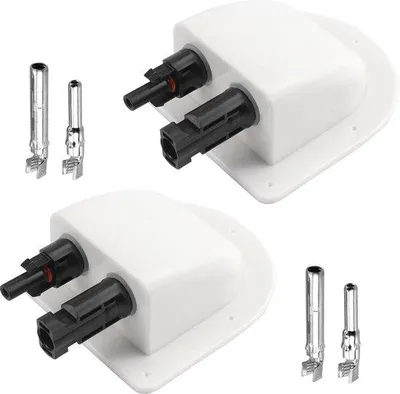Image de Double passage de toit en ABS blanc pour camping-cars et bateaux