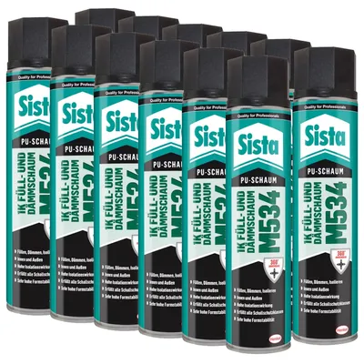 Produktbild von Sista PolyurethanFüll und Dämmschaum 1K M534, M544U, 12x 600ml
