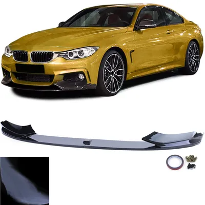 Für BMW 4er F32 F33 F36 ab 2013- mit M-Paket Spoiler Frontspoiler Schwarz Glanz in der Farbe Schwarz von Carparts-Online GmbH