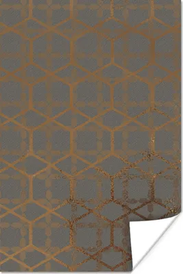 Produktbild von MuchoWow® Poster Muster - Bronze - Linie - Grau 20x30 cm - Papierdruck