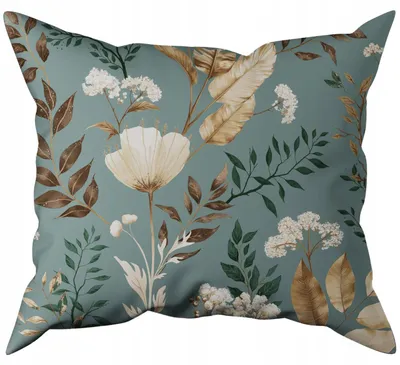 Produktbild von Nyks Baumwoll-Kissenbezug 60x70 Blumenmuster Reißverschluss