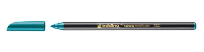 Immagine prodotto di Edding 4-1200074 1200 Penna a punta metallica in fibra - 1 - 3 mm, verde metallizzato