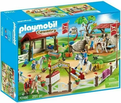 Produktbild von PLAYMOBIL 70166 Country Life großer Ponyhof Reiterhof Bauernhof mit Stall 251pc