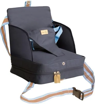 Obrázok produktu pre Detská sedačka Baby ROBA, skladateľná, nafukovacia poduška, nastaviteľný pás, 6–36 mesiacov (do 15 kg), tmavomodrá