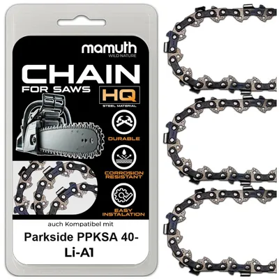 Produktbild von 3x Sägekette 40cm 1,1mm 3/8" 56TG für Parkside PPKSA 40-Li A1