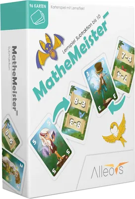 Produktbild von Bildungs Mathematikspiel, Subtraktions Kartenspiel, 2-4 Spieler, für Kinder ab 6 Jahren