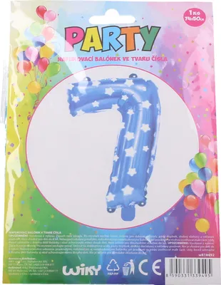 Zdjęcie produktu dla Nadmuchiwany balon - cyfra 7 niebieski