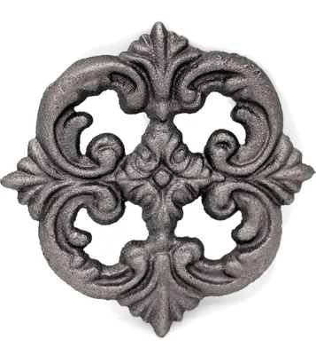 Produktbild von UHRIG Dekorative Rosette aus Stahl Schmiedeeisen Ornament Eisen-Kunst