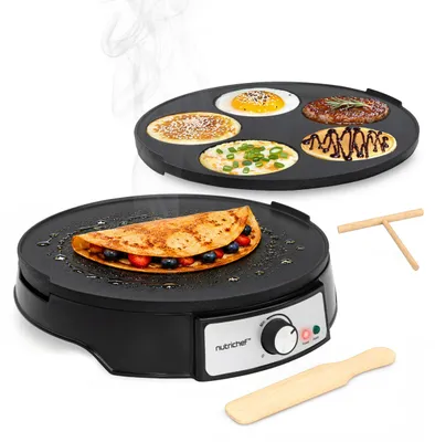Produktbild von NutriChef Crepes Maker 32 cm mit Abnehmbarer Wendeplatte - Antihaft Oberfläche,