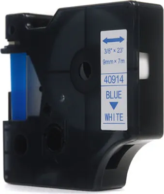 Produktbild von JetWorld Ersatz-Dymo D1-Band, blau auf weiß, 9 mm x 7 m, LM100, LM100Plus, LM100Series, LM120P, LM280, LM300, LM350, LM350D, LM350Series, LM360D, LM400, LM420P, LM450, LM450D, LM450Series, LM500TS, LMPC, LMPC2 (40914) (S0720690)