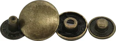 50 Stk Druckknopf Set rund S-Feder Verschlüsse Schnappknopf Metall Größen 15mm sltmessing