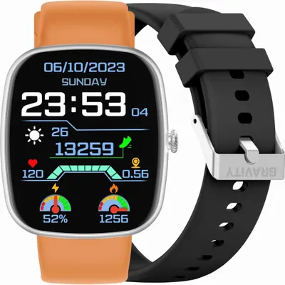 Immagine prodotto di Smartwatch da uomo GRAVITY GT18-4 Cinturino in silicone arancione + cinturino nero