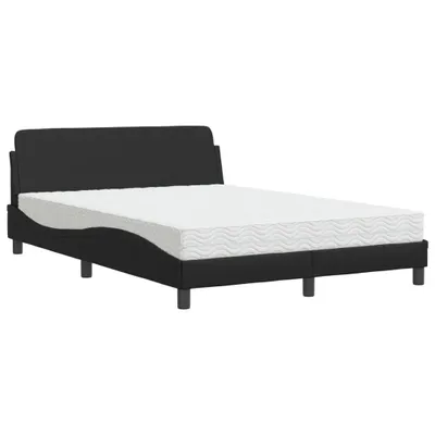 Image de Lit avec matelas Dover noir 140x200 cm similicuir