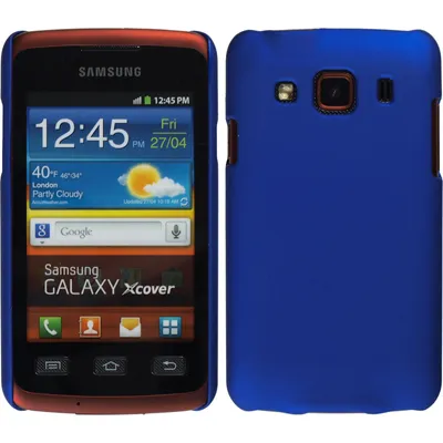 Produktbild von PhoneNatic Case kompatibel mit Samsung Galaxy Xcover - Hülle blau gummiert Hard-case + 2 Schutzfolien