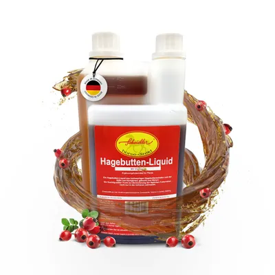 Produktbild von Hagebutten-Liquid- 1 Liter Dosierflasche für Pferde, Ponys, Vitamin C