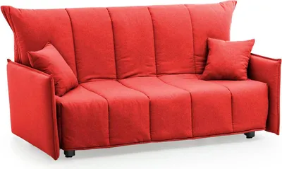 Produktbild von Schlafsofa Dabarc, 3-Sitzer-Sofa, 100%  Italy, Wohnzimmersofa mit Trolley-Öffnung, aus gepolstertem Stoff, mit Standard-Armlehnen, Cm 190x90h85, Rot