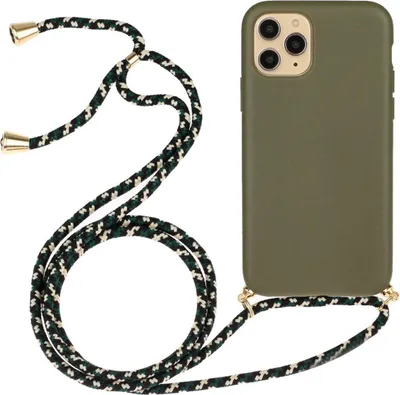 Produktbild von Hülle für Apple iPhone 11 Pro Handyhülle Band Handykette Kordel Schnur Case Schwarz