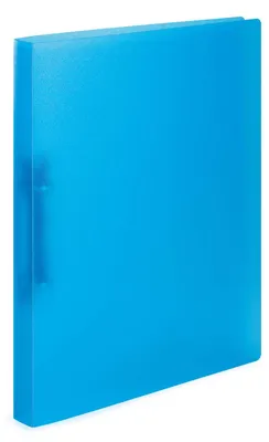 Image de Classeur à anneaux A4, 2 anneaux de 25 mm, translucide, bleu clair, lot de 3