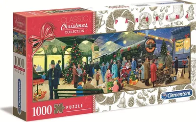 Produktbild von Clementoni 39577 Panorama Puzzle Christmas Santa 1000 Teile