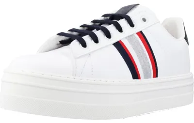 Produktbild von Victoria Sneaker 1092145V Weiß mit Plateausohle und mehrfarbigen Streifen