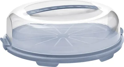 Produktbild von ROTHO Tortenbehälter Tortenglocke Fresh flach 35,5x34,5x11,6cm blue