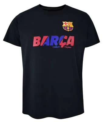 Zdjęcie produktu dla Koszulka męska FC Barcelona, model 5001CBSB, 100% bawełna, oficjalny produkt z licencją, kolor: czarny