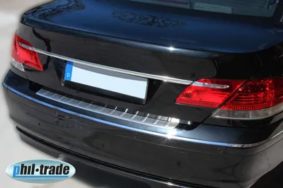 Obrázok produktu pre Matná ochrana nárazníka z nehrdzavejúcej ocele pre BMW radu 7 E65 | 2002-2008 | so skosením