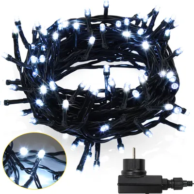Zdjęcie produktu dla Yakimz 20M LED Fairy Lights Oświetlenie 8 trybów światła Wodoodporne Dekoracje ogrodowe 200LEDs Zimno-białe Wewnętrzne Zewnętrzne Świąteczne Weselne Imprezy