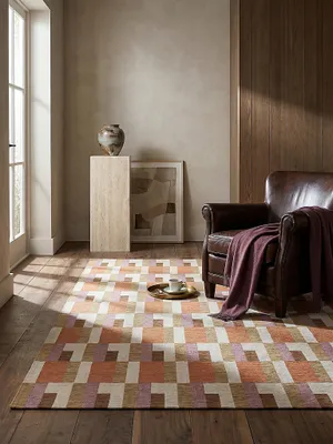 Teppich Orange-Natur Textur Detail Materialqualität rechteckig_#sku_SAF503119377002-SAF503119377003#