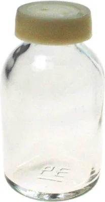 Produktbild von 10 Glasflaschen mini H6cm Ø3cm Lochdeckel ca20ml Flasche Glas Minivase Vase