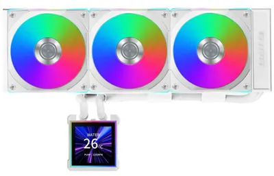Produktbild von Lian Li HydroShift II LCD-S 360 CL, Flüssigkeitskühlung, 12 cm, 200 RPM, 2100 RPM, Weiß