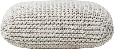 Produktbild von HOMESCAPES Bodenkissen groß creme Bezug 100% Baumwolle