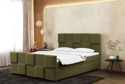 Produktbild von Kaiser Möbel Boxspringbett 160x200 cm mit bettkasten matratze und topper ZEPHYR Olive