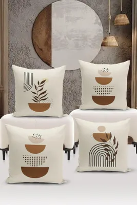 Produktbild von Evila Originals, Hochwertiges Kissenbezug-Set (4 Stück) 43x43 cm, 100% Polyester, waschbar
