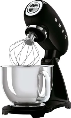 Produktbild von SMEG Küchenmaschine mit Edelstahlschüssel schwarz SMF03BLEU