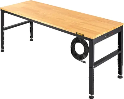 Obrázek produktu pro Nastavitelný pracovní stůl o rozměrech 61" x 20" s elektrickou zásuvkou