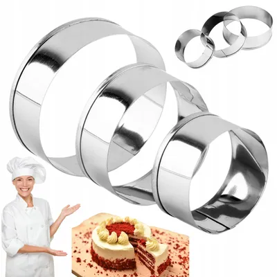 Produktbild von Brunbeste BB3002 Kuchenringe Edelstahl Set 3 Stück 8-12cm