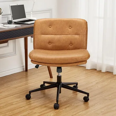 Obrázok produktu pre Kancelárska stolička – Bez podrúk – Ergonomická – S nastaviteľnou výškou – S kolieskami – Čierna
