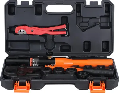 Image de Outil de sertissage pour raccords de tubes en cuivre avec mâchoires TH16/20/26/32, pivotant à 360°