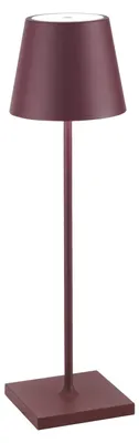 Zdjęcie produktu dla Poldina Pro Zafferano Bordeaux lampa stołowa LED, akumulatorowa, ściemnialna, IP65, czas pracy 12h