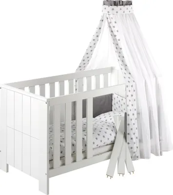 Produktbild von Schardt 4- teiliges Bettset mit Voile Big Stars grey