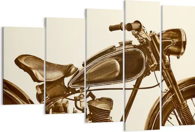 Produktbild von Bild auf Leinwand - Leinwandbild - motor retro - 150x100cm - Wand Bild - Wanddeko - Wandbilder - Leinwanddruck - Bilder - Kunstdruck - Wanddekoration - Leinwand bilder - Wandkunst - EG150x100-4086