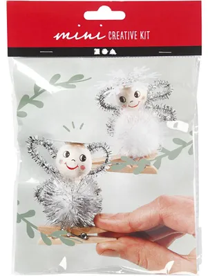Produktbild von Mini Kreativ Set, Engel aus Holzklammern, 1 Pck [HOB-977351]