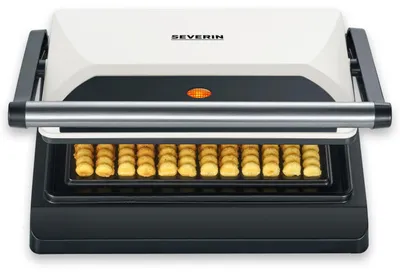 Produktbild von Severin Waffelpommes-Maker, kreatives Waffeleisen, ideal für Kindergeburtstage und Partys, antihaftbeschichtet, 800W, bis 12 Waffeln, beige, WA 2114