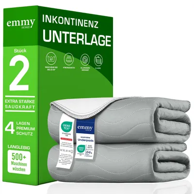 Image de Lot de 2 protections pour incontinence – Lavables et imperméables, 90 x 160 cm