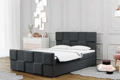 Produktbild von Boxspringbett Schlafzimmerbett MURILO 200x200cm in Stoff Monolith Graphit